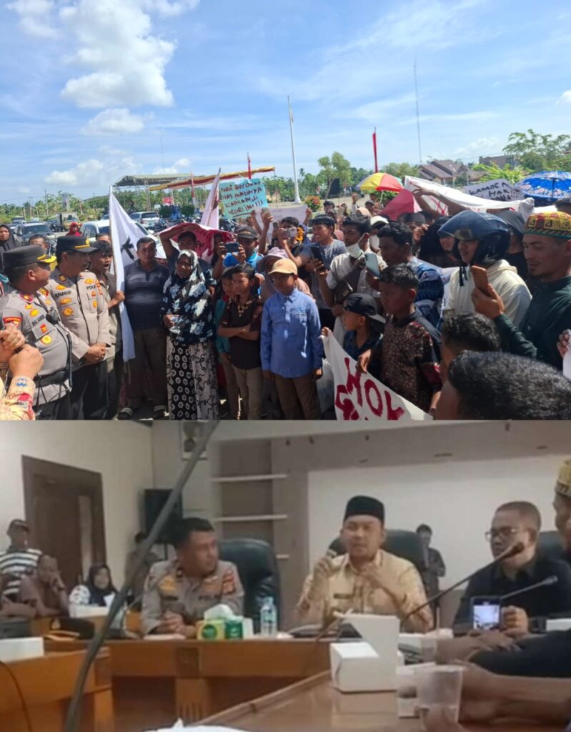 Pemkab Aceh Utara Akui Kesalahan Telah Hapus Legalitas Alue Tingkeuem Dari Desa Jadi Dusun Foto: Warga Alue Tiengkeuem Demo dan Audiensi Dengan Pemkab Aceh Utara